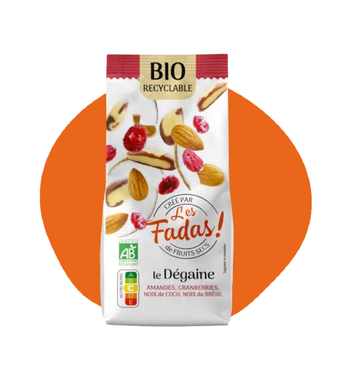 Mix Le Dégaine Bio - amandes, cranberries, noix de coco et noix du Brésil